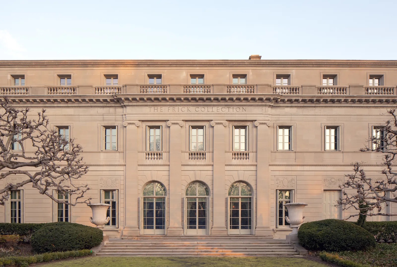 Historic Limestone Facade at The Frick Collection, Upper East Side, Manhattan