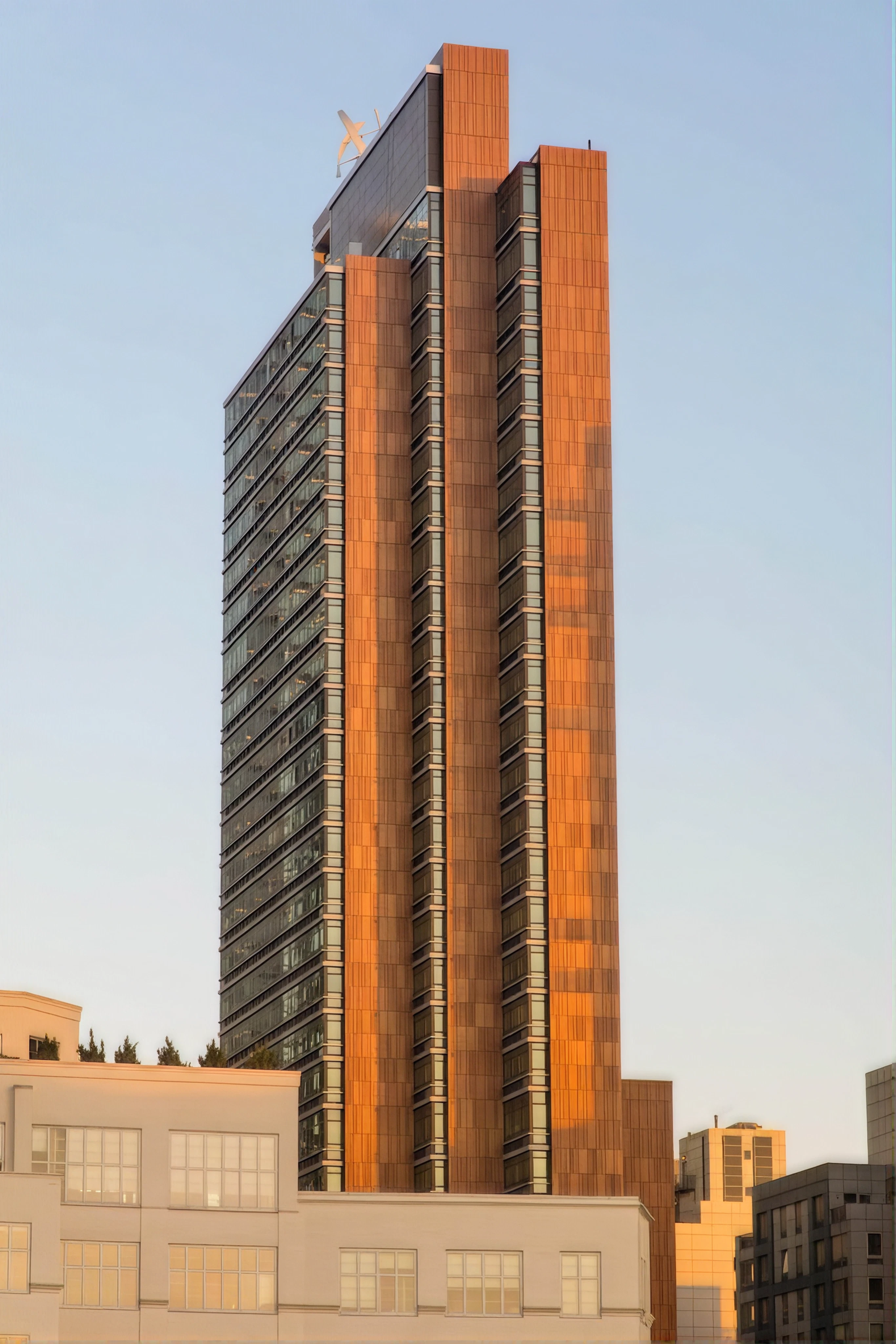The Forge at 44-28 Purves Street in Long Island City with copper-toned rainscreen facade